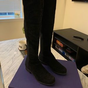 Stuart Weitzman 5050 Black Suede Boots (5.5)